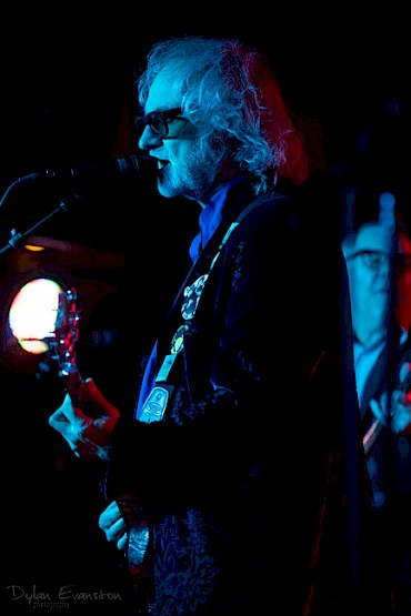 Scott McCaughey rocking Dante's with Young Fresh Fellows in April 2019—click to see more photos by Dylan Evanston