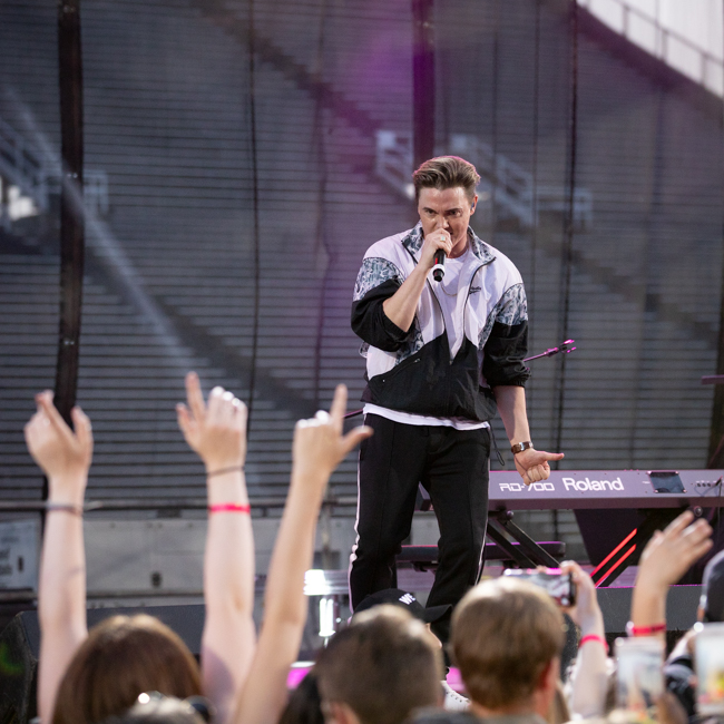 Jesse McCartney, Reser Stadium, photo by Sal Barragan