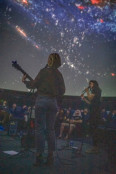 Katelyn Convery and Margaret Wehr captivate fans at a show at OMSI's Kendall Planetarium this past October: Photos by Calico Randall