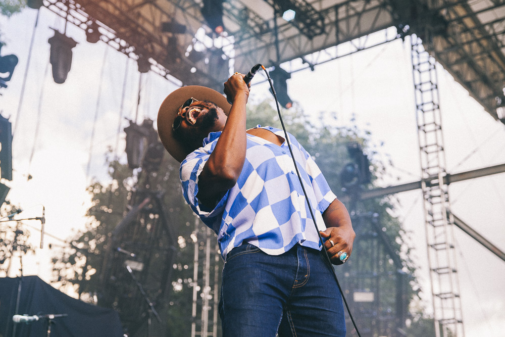 Durand Jones & The Indications, Edgefield Amphitheater, photo by Blake Sourisseau