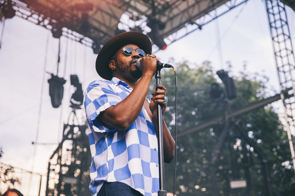 Durand Jones & The Indications, Edgefield Amphitheater, photo by Blake Sourisseau
