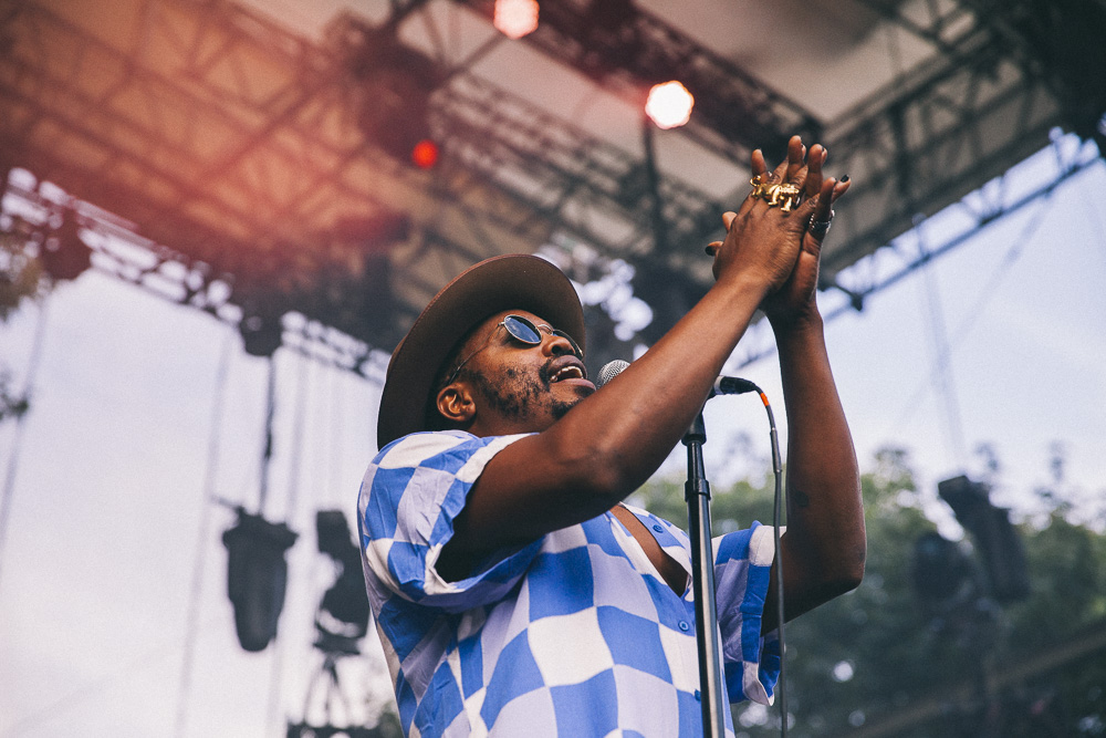 Durand Jones & The Indications, Edgefield Amphitheater, photo by Blake Sourisseau
