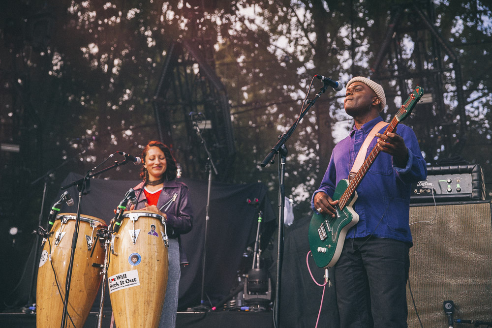 Durand Jones & The Indications, Edgefield Amphitheater, photo by Blake Sourisseau