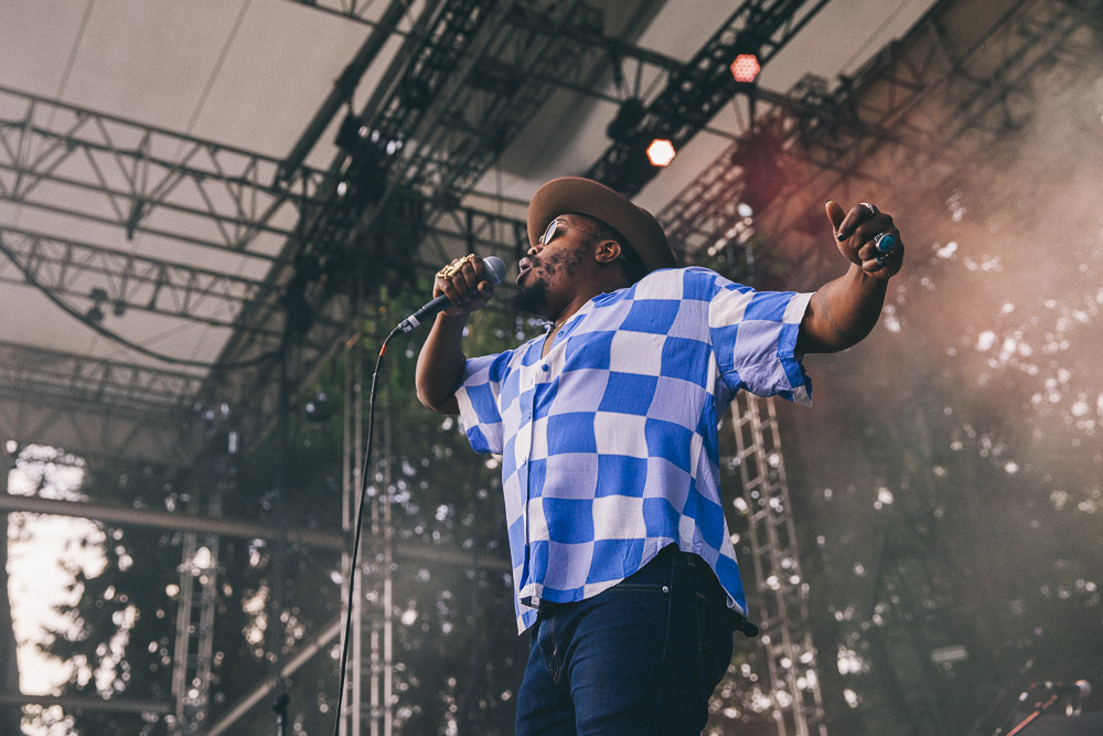 Durand Jones & The Indications, Edgefield Amphitheater, photo by Blake Sourisseau