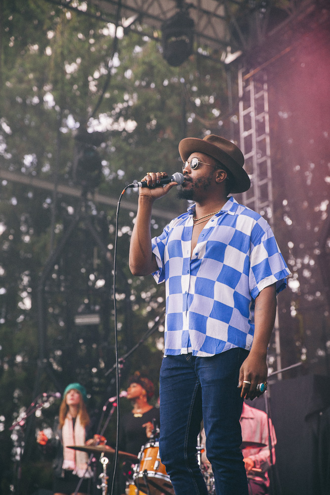 Durand Jones & The Indications, Edgefield Amphitheater, photo by Blake Sourisseau