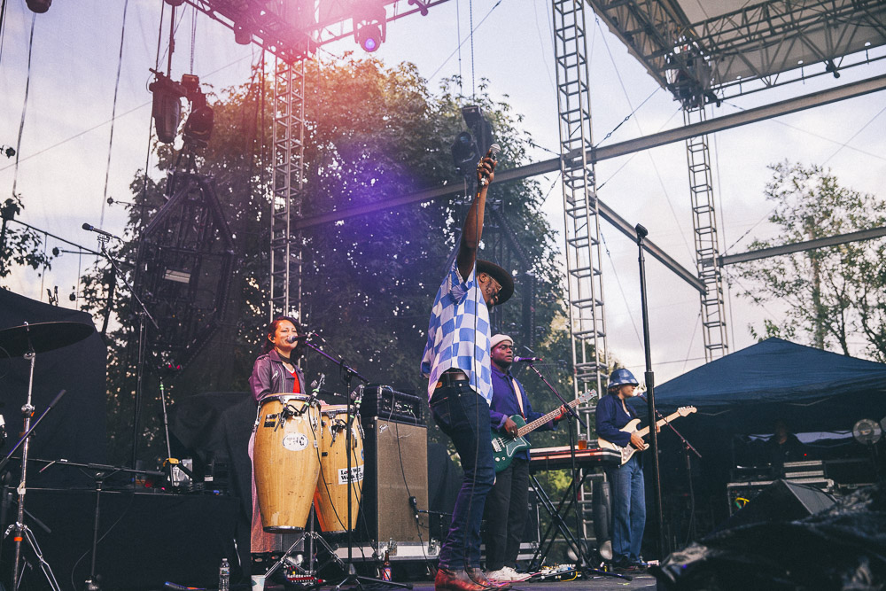 Durand Jones & The Indications, Edgefield Amphitheater, photo by Blake Sourisseau