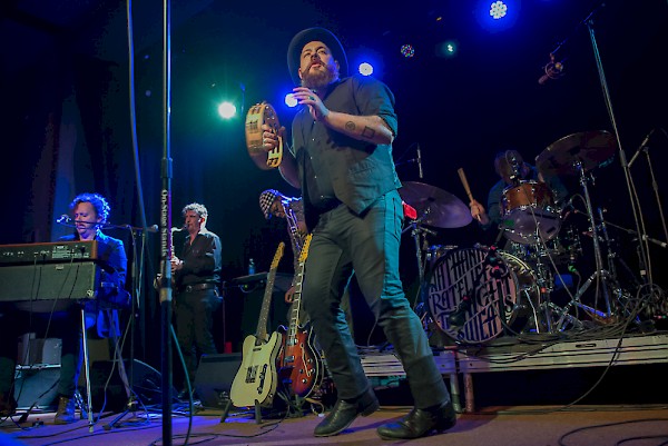 Nathaniel Rateliff shows off his footwork during his set at the Wonder Ballroom—click to see more photos by Miss Ellanea