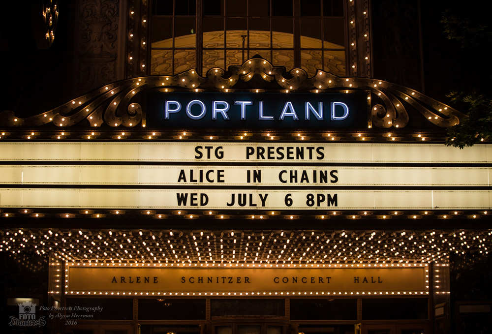Alice In Chains, Arlene Schnitzer Concert Hall, photo by Alyssa Herrman