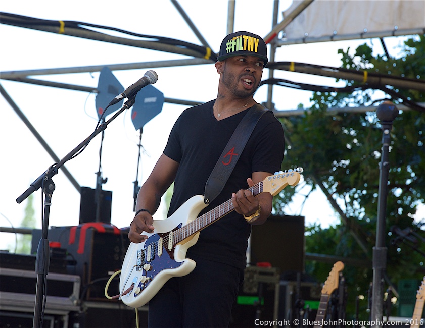 Ayron Jones and The Way, Waterfront Blues Festival, Tom McCall Waterfront Park, photo by John Alcala