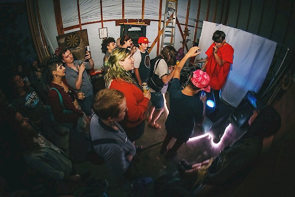 HURTR at a pop-up house show on June 29—click to see more photos by Autumn Andel