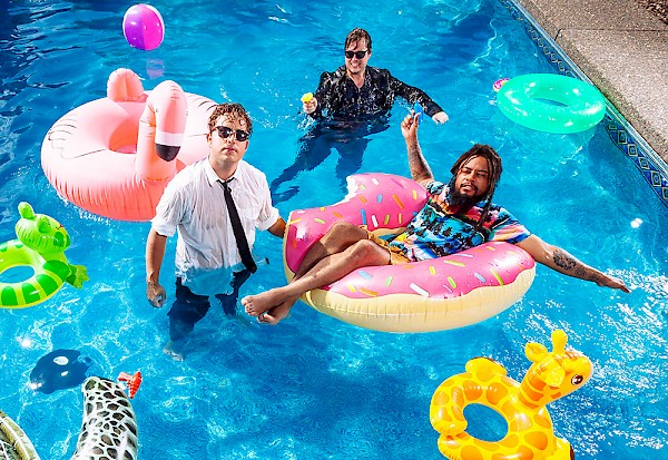 The Domestics and Myke Bogan got in the pool together for our cover shoot: Photo by Jason Quigley