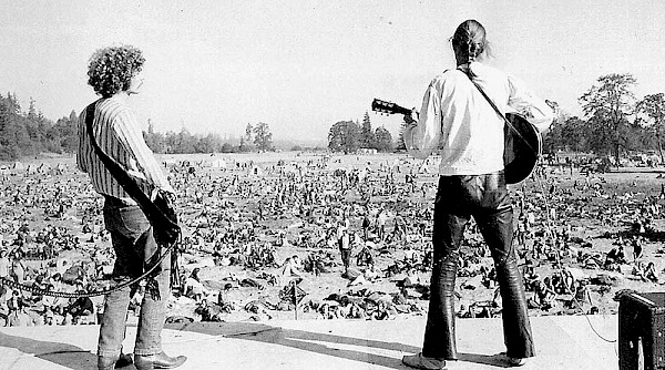 A scene from Vortex I at McIver State Park in August 1970: Photo by Glenn Davis—click to see more and read the history of the fest