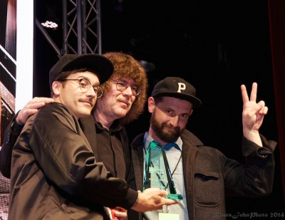 Portugal. The Man with Terry Currier accepting their Artist of the Year award