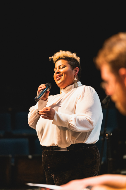 Sarah Clarke, Dirty Revival, Artists Repertory Theatre, Vortex Music Magazine, photo by Matthew Leonetti