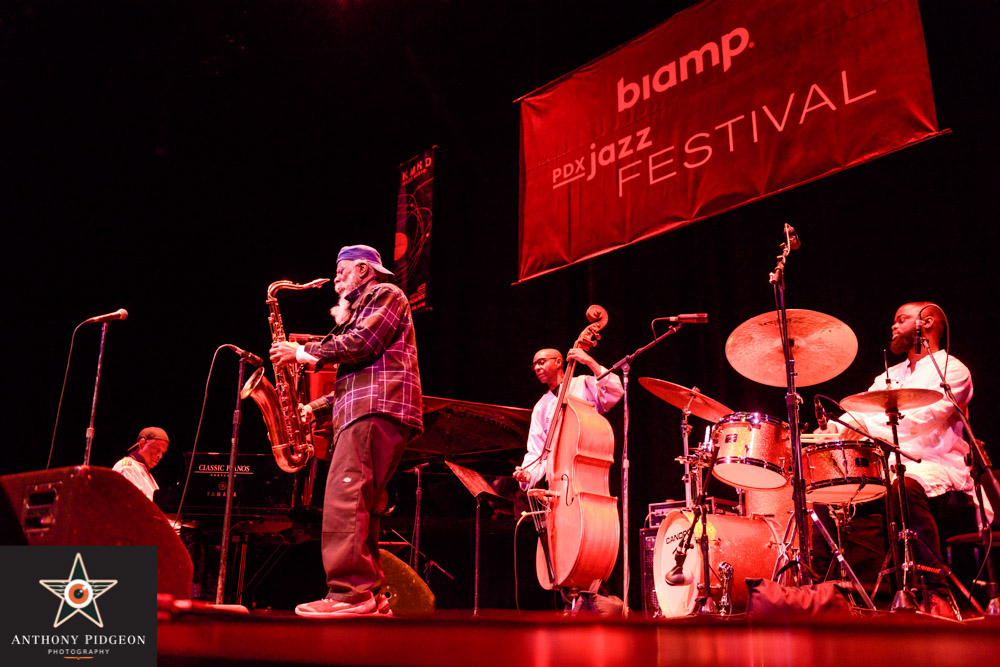 Pharoah Sanders, Newmark Theatre, PDX Jazz Festival, photo by Anthony Pidgeon