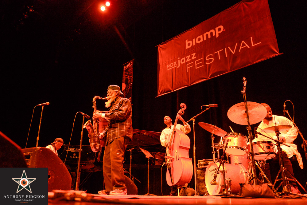 Pharoah Sanders, Newmark Theatre, PDX Jazz Festival, photo by Anthony Pidgeon