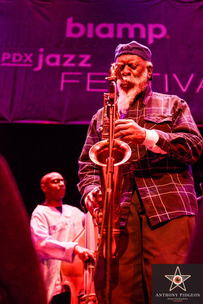 Pharoah Sanders, Newmark Theatre, PDX Jazz Festival, photo by Anthony Pidgeon