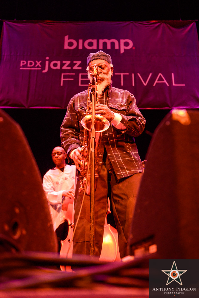 Pharoah Sanders, Newmark Theatre, PDX Jazz Festival, photo by Anthony Pidgeon