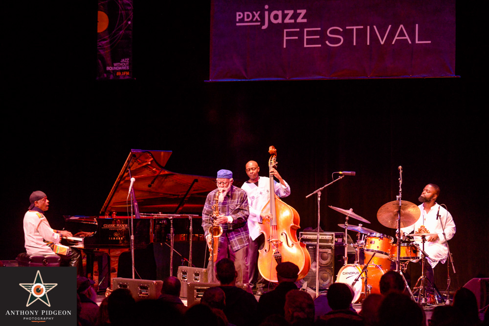 Pharoah Sanders, Newmark Theatre, PDX Jazz Festival, photo by Anthony Pidgeon