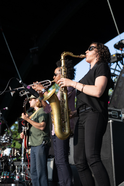 Durand Jones & The Indications, Cuthbert Amphitheater, photo by Sal Barragan