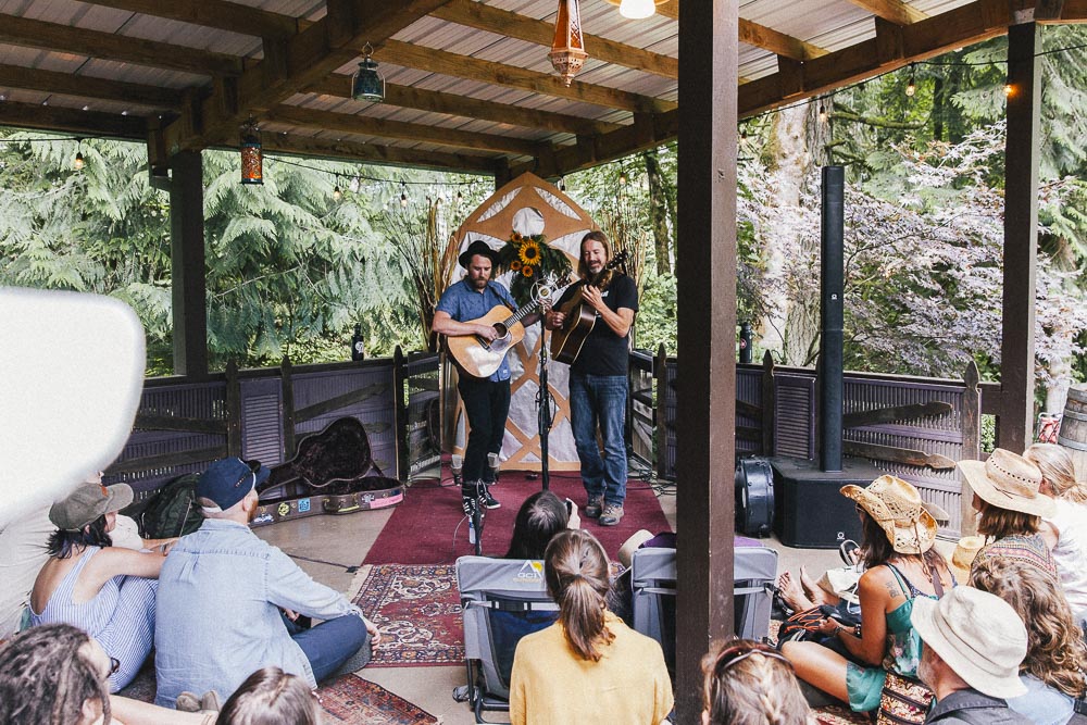 Tyler Grant, Kellen Asebroek, Horning's Hideout, Northwest String Summit, photo by Blake Sourisseau