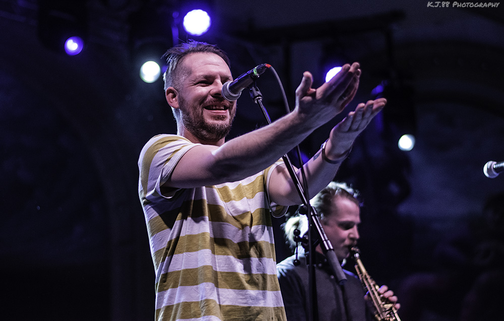 Ezra Bell, Crystal Ballroom, Portland's Folk Festival, photo by Kevin Pettigrew