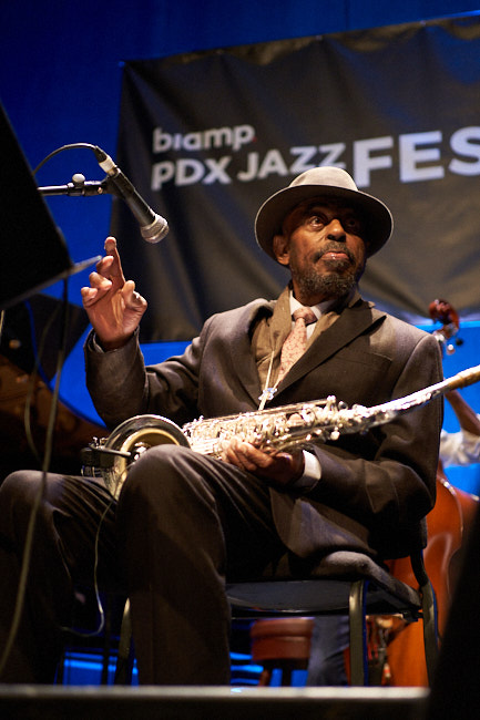 Archie Shepp, Newmark Theatre, PDX Jazz Festival, photo by Tyler Johnston