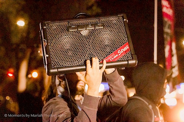 Throughout the protests, individuals often decided to bring their own speakers in a tradition known as SoundBloc: Photo by Moments by Mariah Photography