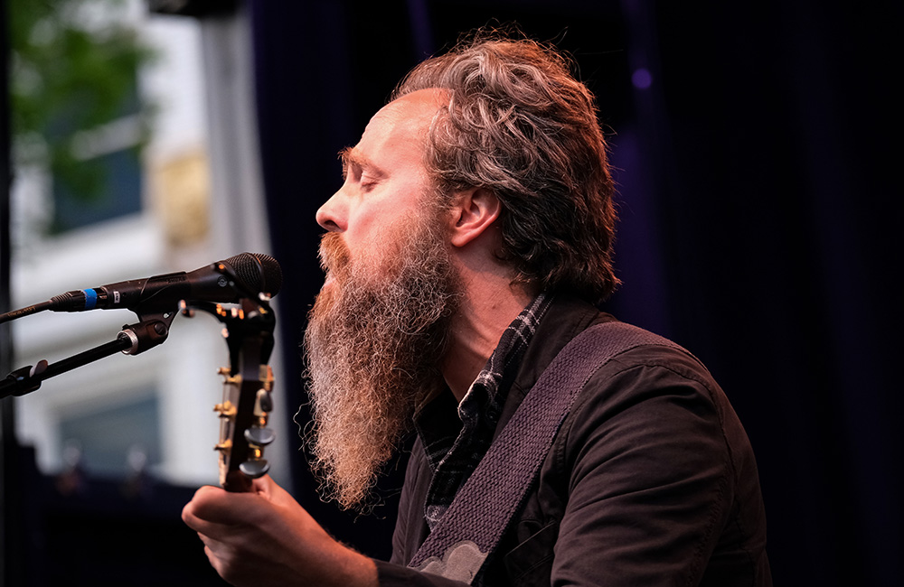 Iron & Wine, Pioneer Courthouse Square, photo by Joe Duquette