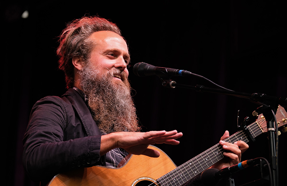 Iron & Wine, Pioneer Courthouse Square, photo by Joe Duquette