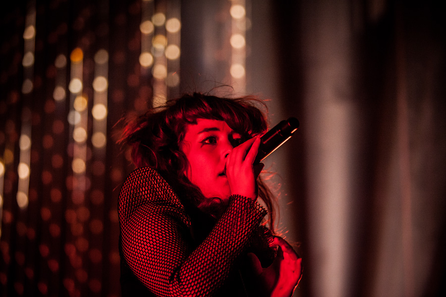 Purity Ring, McDonald Theatre, photo by Sam Gehrke
