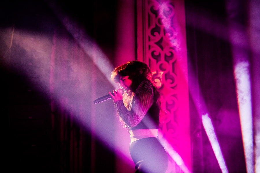 Purity Ring, McDonald Theatre, photo by Sam Gehrke