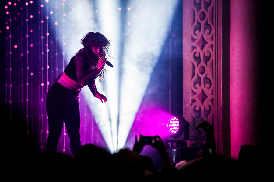 Purity Ring, McDonald Theatre, photo by Sam Gehrke