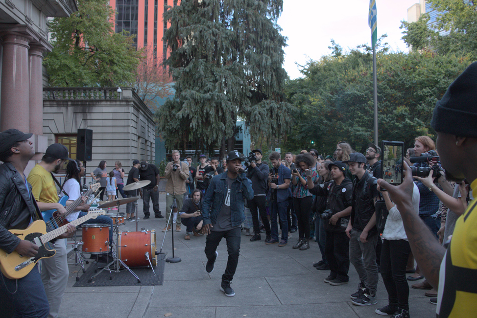 Vinnie Dewayne, Portland Hip-Hop Day, photo by Riley Brown