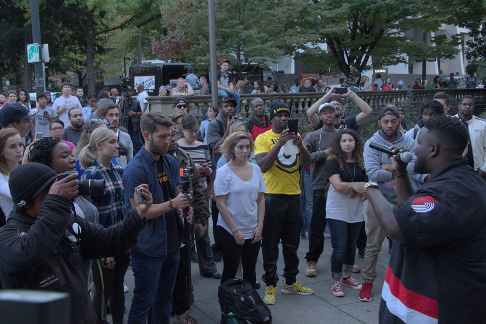 Mic Capes, Portland Hip-Hop Day, photo by Riley Brown