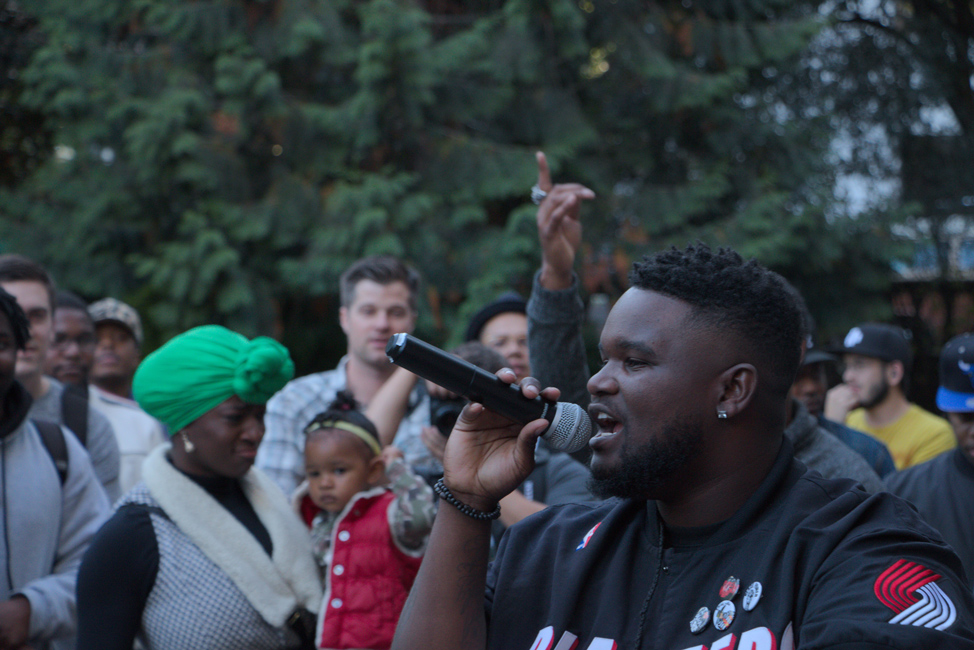 Mic Capes, Portland Hip-Hop Day, photo by Riley Brown