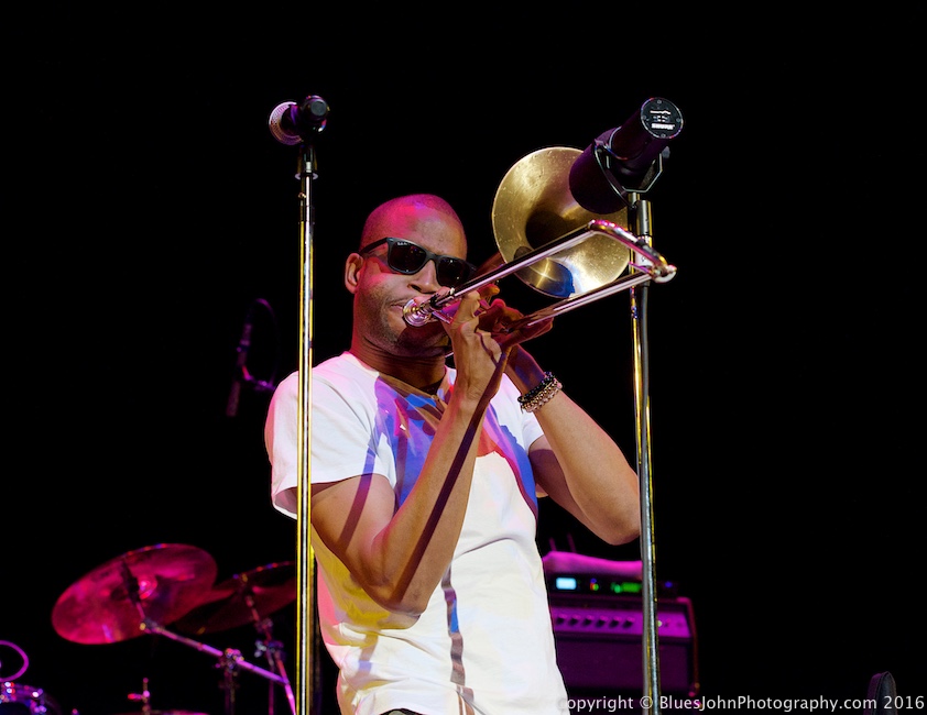 Trombone Shorty & Orleans Avenue, Keller Auditorium, Soul'd Out Music Festival, photo by John Alcala