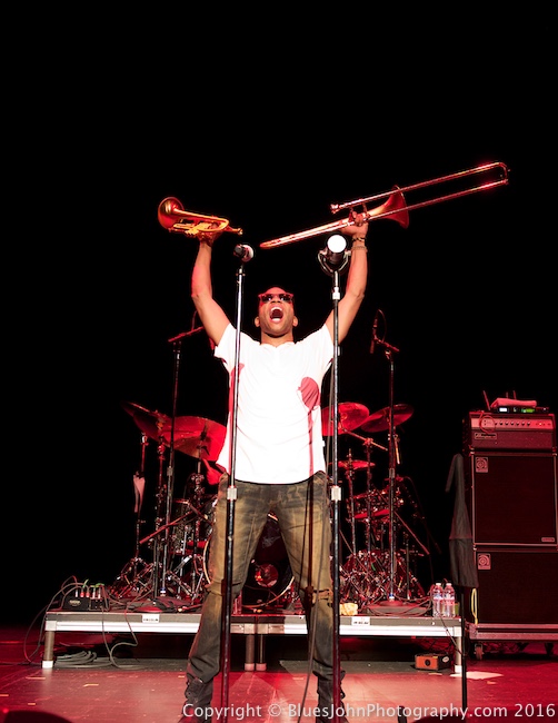 Trombone Shorty & Orleans Avenue, Keller Auditorium, Soul'd Out Music Festival, photo by John Alcala
