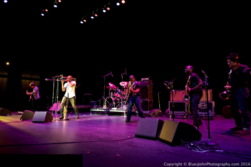 Trombone Shorty & Orleans Avenue, Keller Auditorium, Soul'd Out Music Festival, photo by John Alcala