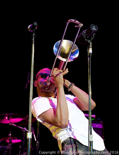 Trombone Shorty & Orleans Avenue, Keller Auditorium, Soul'd Out Music Festival, photo by John Alcala
