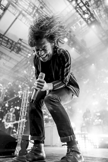 Cage The Elephant's Matt Schultz alive at Edgefield—click to see more photos by Sydnie Kobza