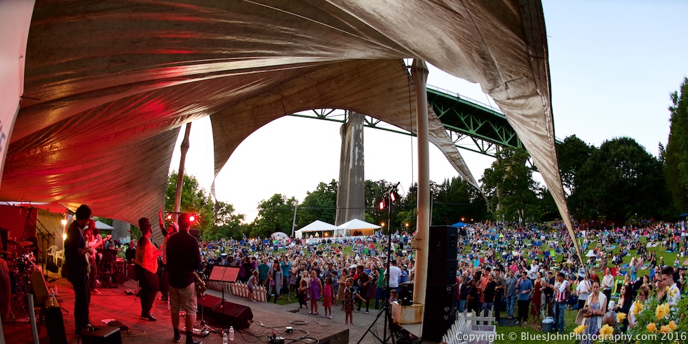 Cathedral Park Jazz Festival, photo by John Alcala