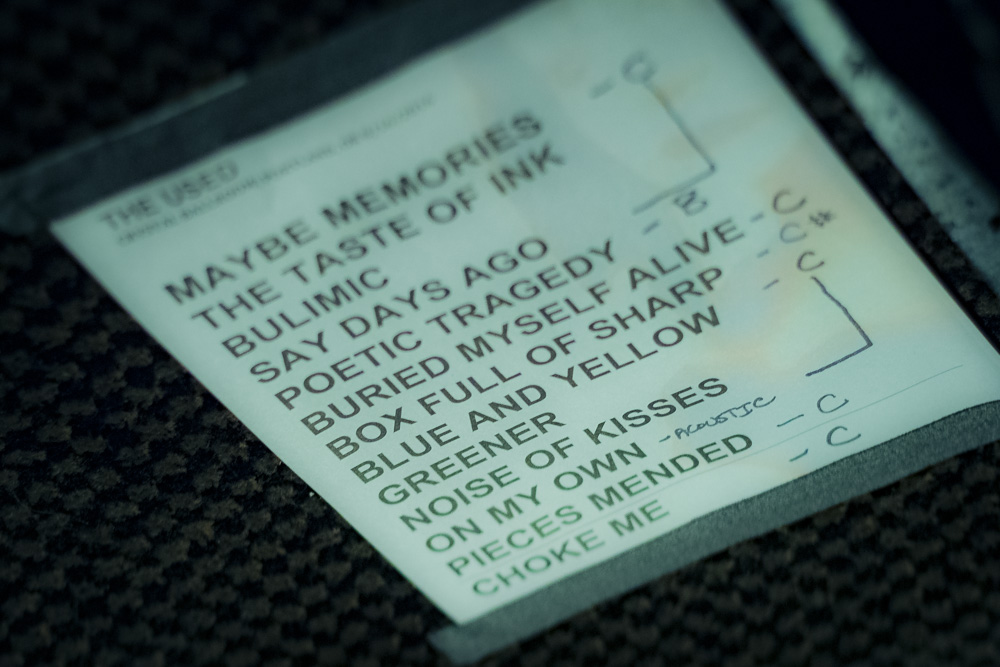 The Used, Crystal Ballroom, photo by Corey Terrill