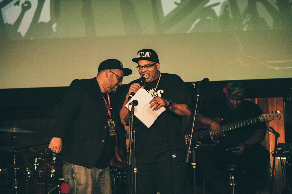 DJ Klyph, Farnell Newton, Portland Black Music Festival, Mission Theater, photo by Tojo Andrianarivo