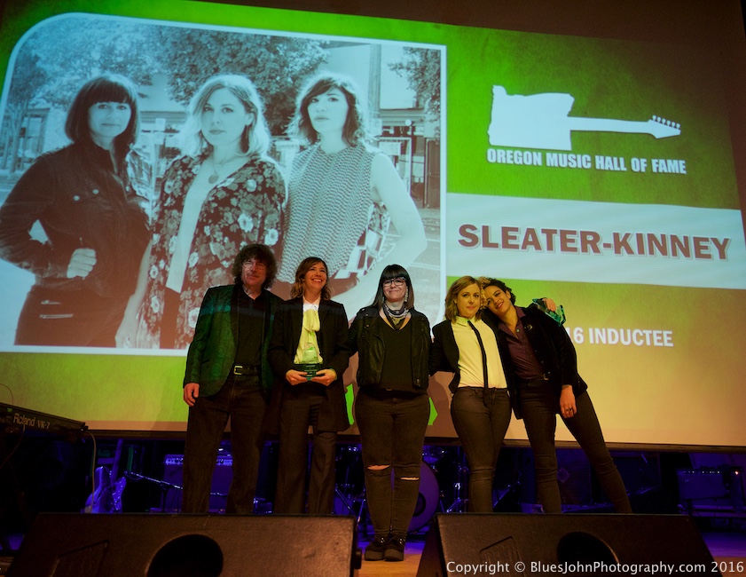 Sleater-Kinney, Oregon Music Hall of Fame, Aladdin Theater, photo by John Alcala
