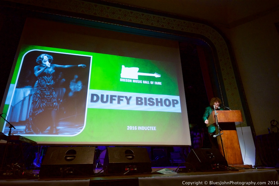 Duffy Bishop, Oregon Music Hall of Fame, Aladdin Theater, photo by John Alcala