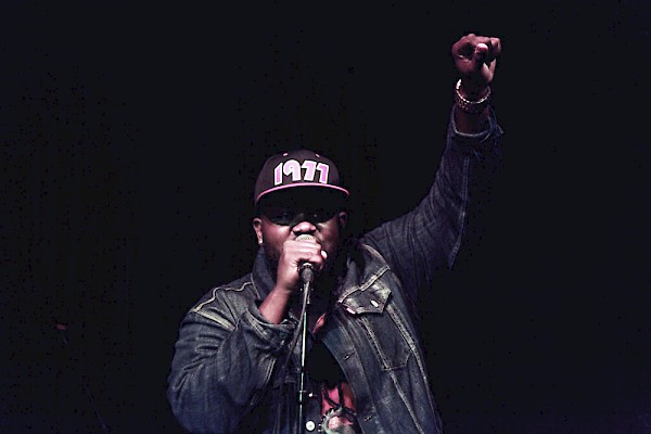 Mic Capes, one-third of The Resistance hip-hop collective with Rasheed Jamal and Glenn Waco: Photo by Miss Lopez Media