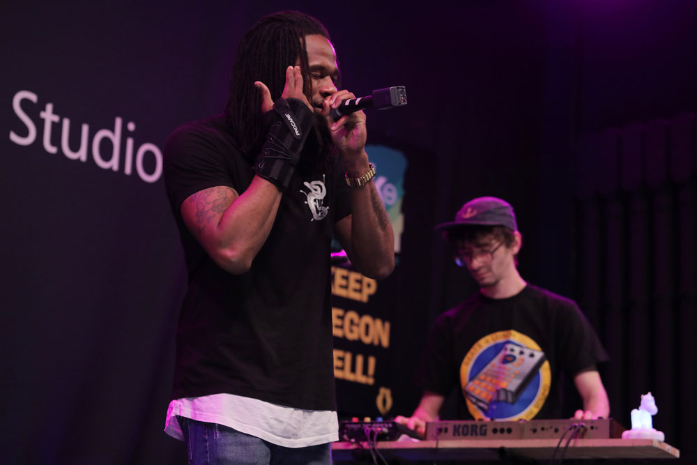 Korgy & Bass, Rasheed Jamal, Bloodworks Live Studio, Vortex Music Magazine, The Thesis, photo by Bennett Dewan