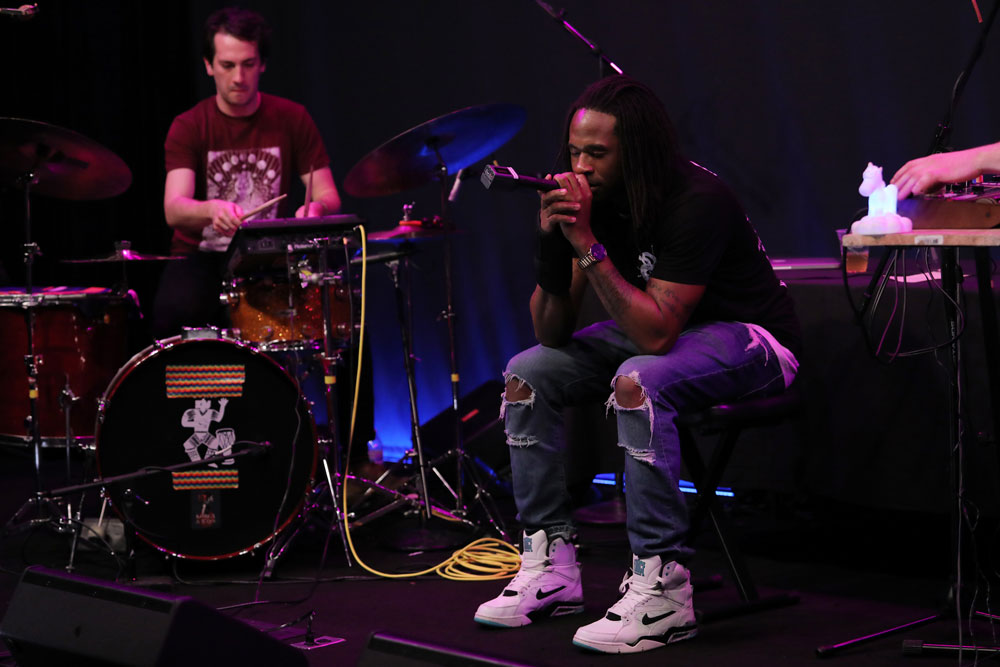 Korgy & Bass, Rasheed Jamal, Bloodworks Live Studio, Vortex Music Magazine, The Thesis, photo by Bennett Dewan