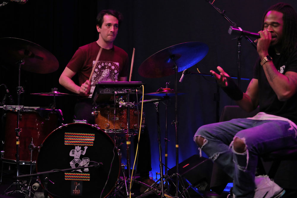 Korgy & Bass, Rasheed Jamal, Bloodworks Live Studio, Vortex Music Magazine, The Thesis, photo by Bennett Dewan